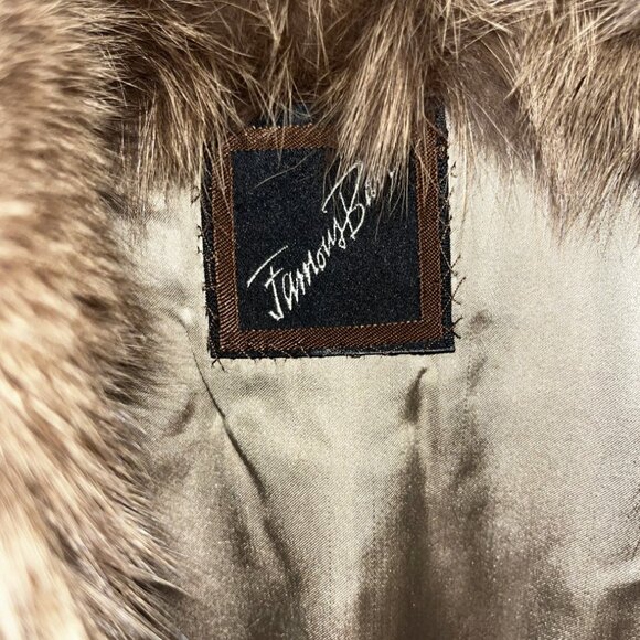 Famous Barr Women's Full-Length Caramel Mink Fur Coat - Picture 6 of 6
